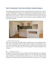 All opinions are my own. Ppt Top 5 Installation Tips For From Kitchen Cabinet Makers Powerpoint Presentation Id 7951634