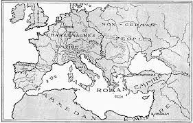 During the early middle ages, he united the majority of western and. Map Of A Map Of Europe In The Time Of The Empire Of Charlemagne This Map Shows Charlemagne S Empire And Its Political Center In Aachen The Lands Of The Non German Peoples The East Roman Empire With Its Capital In Constantinople The Kingdom Of