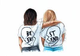 Meist trifft man sie schon zur schulzeit er schien mitte der 90er jahre plötzlich modern zu werden und bekam dann mit einer episode der serie „south park (best friends forever) seinen. Best Friend Bestie Bff Friendship Print Friend Art Fashion Art Gifts For Her Gift Fo Freunde Illustration Bester Freund Bester Freund Zeichnungen