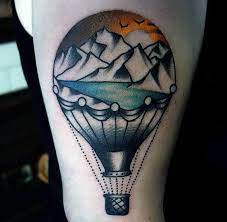 Check out our favorite tattoos in this fun article. 70 Hot Air Balloon Tattoo Designs For Men Basket Full Of Ideas