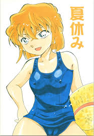 灰原哀 スク水]スク水を着た哀が手マンされて感じたり、バックで犯されて膣内射精されてしまう… | 同人すまーと