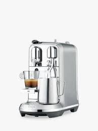 Allowing you to grind your coffee beans right before extraction, its interchangeable filters and a choice of automatic or manual operation ensure authentic results in next to no time. Nespresso Creatista Plus Coffee Machine By Sage Stainless Steel Coffee Machine Capsule Coffee Machine Nespresso