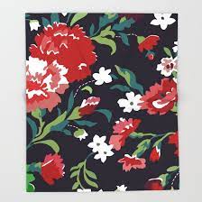 Vampire weekend's modern vampires of the city floral pattern. Vampire Weekend Floral Vector Throw Blanket By Danielleebro Society6