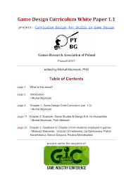 We did not find results for: Pdf Game Design Curriculum Whitepaper 1 1
