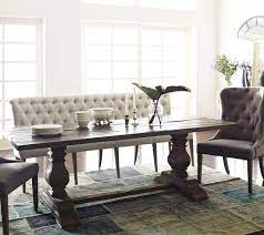 At wayside furniture we have dining room furniture to fit any home, whether it's a simple dining room or an elaborate formal dining room. French Tufted Upholstered Dining Bench Banquette French Country Dining Room French Country Dining Room Decor Dining Room Bench