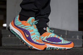 On Foot Nike Air Max 98 Hyper Grape Eu Kicks Sneaker Magazine Nike Air Max Sneakers Nike