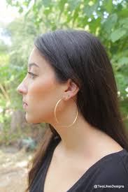 Large Hoop Earrings, 14K Rose Gold Filled Hoops, 50 Mm 58 Mm 2.28" Big  Endless Hoop Earrings, XL Circle Thick Lightweight Tube Hoops Jewelry