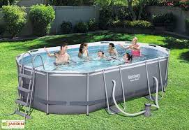 kit piscine en acier ovale power steel 10949l 488x305x107 cm piscine acier et bassin