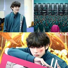 One of the party games that bts and t1 played was the toy hammer game. Bts Vocalist V Aka Kim Taehyung In Squid Game Army S Imagination Runs Wild As They Visualise Him In The Edgy Series
