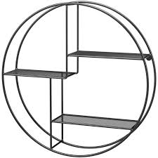 Le métal utilisé pour chaque meuble a été validé en termes de résistance au temps et à l. Etagere Murale Ronde Style Industriel En Metal Noir 12 0000577 Cdiscount Maison