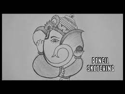 How To Draw Ganesha Easy Ganesh Drawing Ganesh Chaturthi Drawing Pencil Drawing Youtube Disney Drawings Sketches Pencil Drawings Pencil Art Drawings