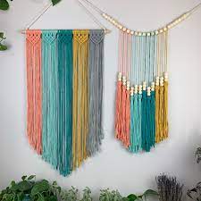 Check spelling or type a new query. Geometric Beads Tassel Garland Handmade Wall Hanging Boho Decor Macrame Banner Handmade Macrame Garland Fiber Arts Art Collectibles