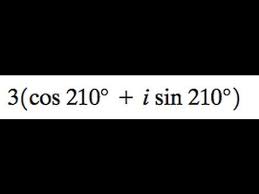 Trigonometry right triangles trigonometric functions of any angle. 3 Cos 210 Isin 210 Youtube