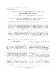 List of top companies in bandar baru bangi and their contacts, addresses, emails. Pdf Barriers And Benefits Of Total Quality Management Implementation In Libyan Manufacturing Companies Mostafa Shokshok Academia Edu