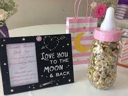 Baby Shower Game Guess How Many Chocolates In Baby Bottle Twinkle Twinkle Little Star A Moon Baby Shower Girl Baby Shower Decorations Baby Girl Shower Themes