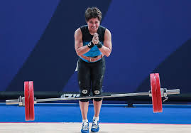 Philippines' hidilyn diaz reacts after placing first in the women's 55kg weightlifting competition during the tokyo 2020 olympic games at the tokyo international forum in tokyo on july 26, 2021. Hidilyn Diaz Off To The Tokyo Olympics Wazzup Pilipinas News And Events