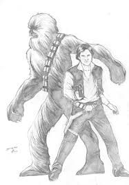 Han solo and chewbacca drawing. Han Solo Chewbacca Star Wars Silveira Junior Star Wars Fans Star Wars Art Comic Movies