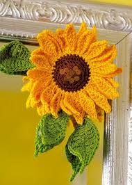 Heliantus adalah nama ilmiah untuk bunga matahari. Tampungan Sunflower Perabot Rumah Dapur Interior Bunga Sulaman Aplikasi Rajut Motif Kait