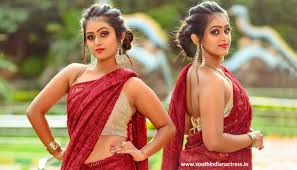 Kannada Model Sonu Surabhi Beautiful Photos In Red Saree Photographed By Arun Kumar M Sonu Surabhi Makeup By Leena N C And Hair Style