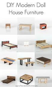 Even better from upcycled wood! Diy Modern Doll House Furniture The Created Home