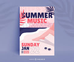 Vorlage plakat word elegant design vorlagen für euren. Summer Music Festival Poster Design Vektor Download