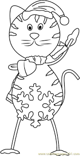 The dog, the cat and the mouse. Santa Cat Coloring Page For Kids Free Christmas Animals Printable Coloring Pages Online For Kids Coloringpages101 Com Coloring Pages For Kids