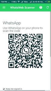 Jo qr code/ barcode dikhai de raha hai usko whatsapp scanner se scan kar . Whatsweb Scanner For Android Apk Download