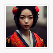 Geisha Makeup Portrait Art Digital Japan 2 Art Board Print by piXn- |  Redbubble