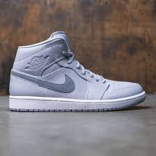 Black And Gray Air Jordan 1 Mid Air Jordan 1 Mid Men Wolf Grey Cool Grey Cool Grey White Jordan Shoes For Men Air Jordans Jordan 1 Mid