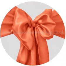 Check spelling or type a new query. Burnt Orange Satin Sashes Sandra Chair Covers