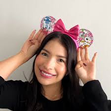 Pink Star Wars Droids Stained Glass Ears