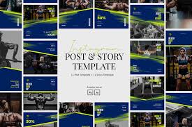 Fortunately, you can set on your viral video creation strategy by using video motion graphics templates. Sport Instagram Post And Story Template In Social Media Templates On Yellow Images Creative Store