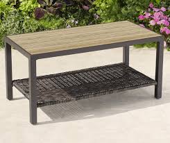 Wilson Fisher Palermo All Weather Wicker Faux Wood Coffee Table Big Lots Coffee Table Wood Coffee Table Faux Wood