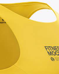 Download Women S Fitness Kit Mockup Front Half Side View In Apparel Mockups On Yellow Images Object Mockups