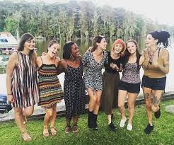 Tia Maria Torres Of Pit Bulls Parolees My Girls On The Right Lizzy Moe S Gf Mariah1 Mariah2 Kanani S Gf Tania Hanging Out With Friends From New York Swampin It