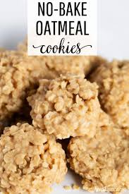 No Bake Peanut Butter Oatmeal Cookies I Heart Naptime Recipe Peanut Butter No Bake Desserts Baking Recipes Cookies