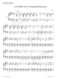 And if we get together yeah get together don't let the pictures leave your phone oooooh. Live While We Re Young One Direction Stave Preview