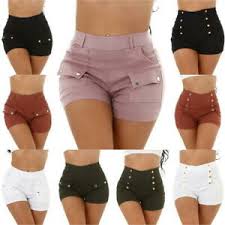 Ae stretch highest waist crossover denim mom shorts. Kurze High Waist Hose Gunstig Kaufen Ebay