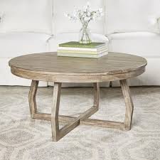 Hibbert Round Distressed Wood X Shape Coffee Table Coffee Table Farmhouse Rustic Coffee Tables Coffee Table