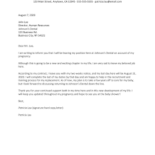 I wish to thank you and the employees at here for the support and assistance i received while working here. Pregnancy Resignation Letter Samples