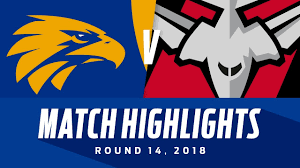 West coast eagles plays against essendon bombers in a afl game, and aussie rules fans are looking forward to it. West Coast V Essendon Highlights Round 14 2018 Afl Youtube