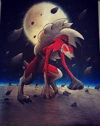 Maybe you would like to learn more about one of these? Lycanrock Midnight Form On View Of Moon Pokemon Art Pokemon Play Pokemon