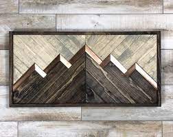 Stained Copper Mountain Ridge Reclaimed Wood Wall Art Wood Etsy Mountain Wood Wall Art Wood Wall Art Diy Reclaimed Wood Wall Art
