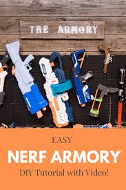 Pegboard storage for nerf gun obsession. Easy Nerf Armory Diy Tutorial With Video Amanda Seghetti