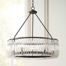 Black And Gold Lighting Fixtures Capilla Clear Crystal 26 W Matte Black Pendant Chandelier 9h473 Lamps Plus Pendant Chandelier Chandelier Chandelier Lighting Fixtures