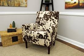 Illusion leopard chair from covet paris. Fox Hill Ellis Rolled Arm Lounge Chair Cowhide Brown Walmart Com Walmart Com