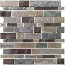 Check out our peel and stick backsplash selection for the very best in unique or custom, handmade pieces from our home & living shops. Roommates 10 5 In X 10 5 In Blue Long Stone Tile Peel And Stick Backsplash Til4126flt The Home Depot