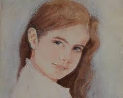 Portrait of a Girl, Hand-Painted Watercolor Portrait, Painting of Young  Girl Smiling, Fine Wall Art for Doll Room, Little Girl's Wall Decor