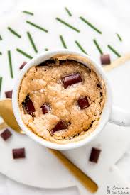 This is the original chocolate chip cookie in a cup recipe. Chocolate Chip Tahini Mug Cake 5 Minutes Vegan Mug Cookie Recipes Mug Cake Healthy Chocolate Chip Mug Cake