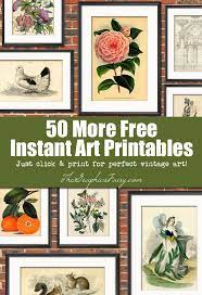 Article by the graphics fairy. Diy Decorating 50 More Free Wall Art Printables Graphics Fairy Just Click And Print For Som Diy Loop Leading Diy Craft Inspiration Magazine Database